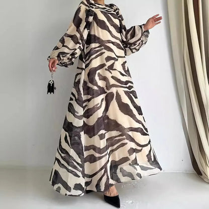 Vestido Kaftán Elegante Largo Mujer