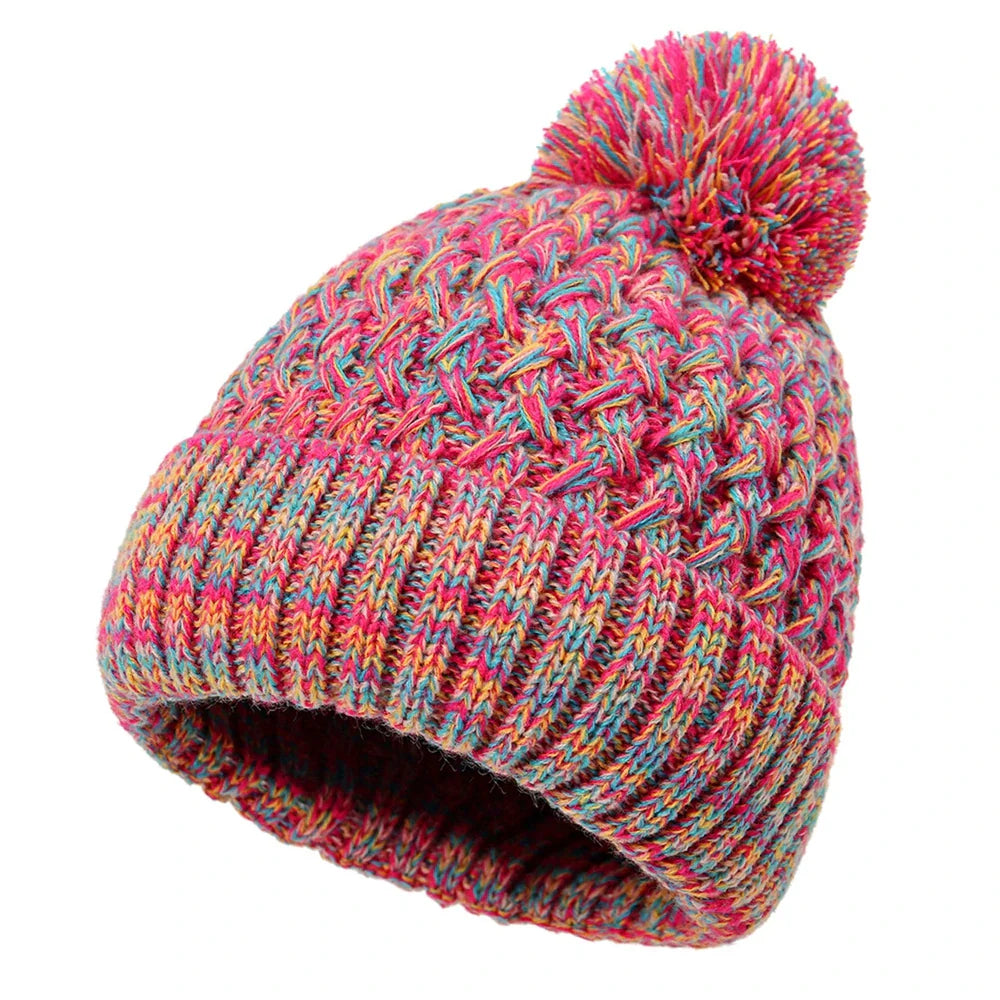 Gorro de Punto Mujer con Pom Pom Alegre