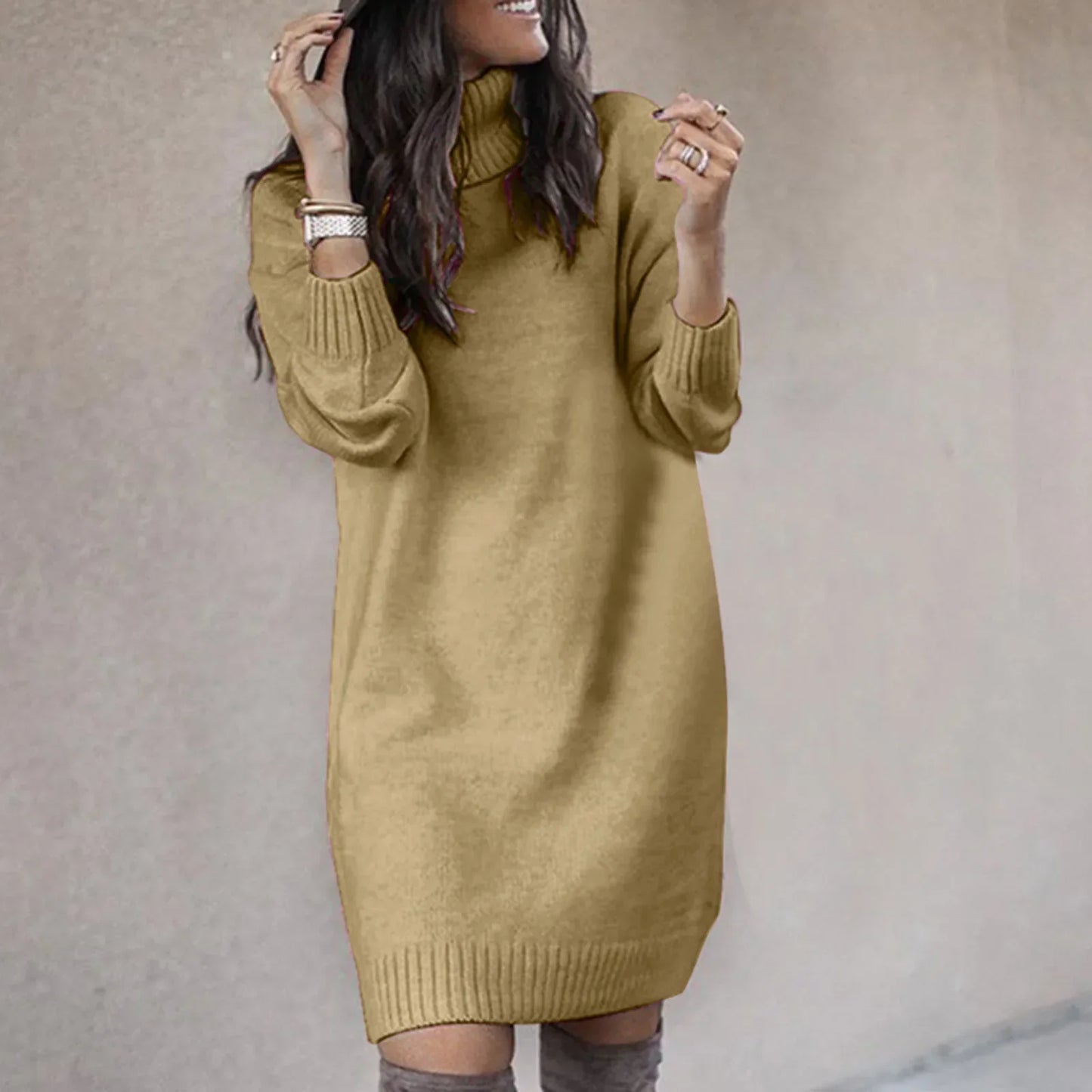 Vestido Cálido Invierno Mujer