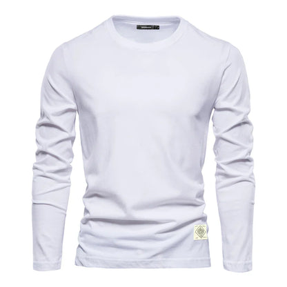 Camiseta Hombre Manga Larga Cuello Redondo Clásica - Vestiria