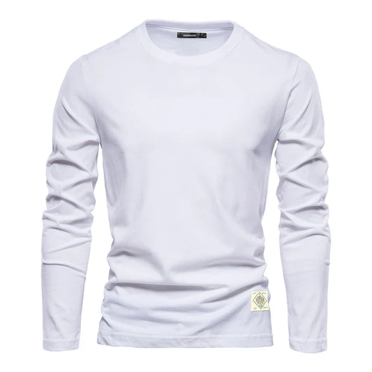 Camiseta Hombre Manga Larga Cuello Redondo Clásica - Vestiria