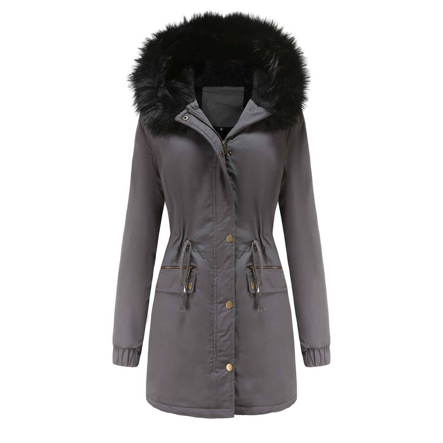 Chaquetón Mujer Piel Imitación Cuello Alto
