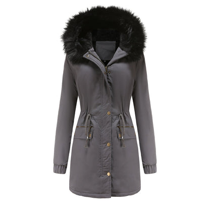 Chaquetón Mujer Piel Imitación Cuello Alto