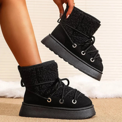 Botas Cuero Forradas Peluche Invierno