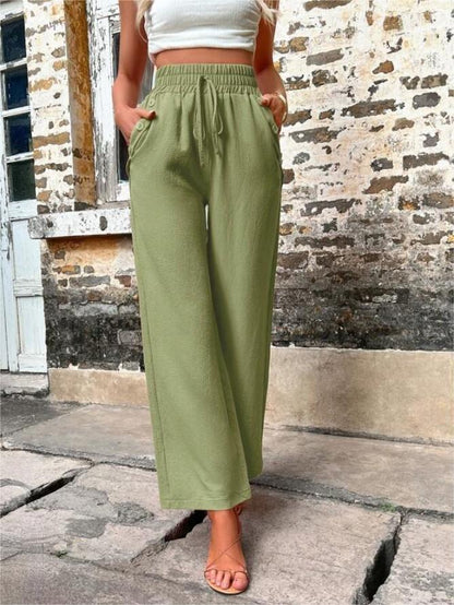 Pantalones Cómodos Cintura Alta Mujer