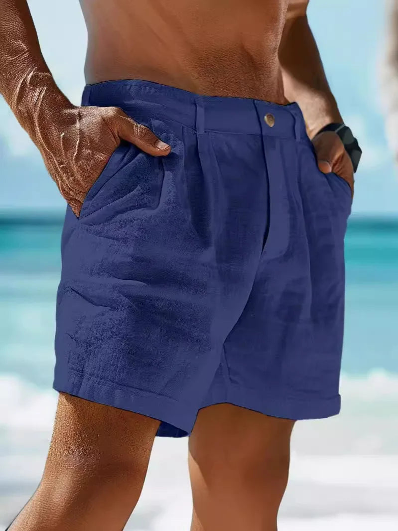 Pantalones Cortos Lino Frescos Estilo Verano - Vestiria