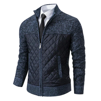 Chaqueta de Piel Patchwork Estilo Retro - Vestiria