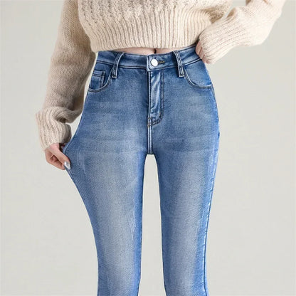 Pantalones Mujer Tejano Cálido Invierno