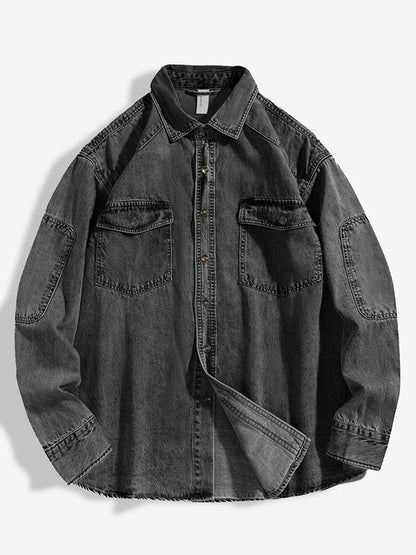 Camisa cowboy fuerte manga larga hombre