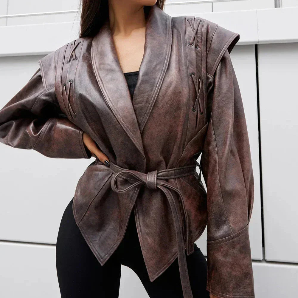 Chaqueta Mujer Abrigo Cuello en V Clásico - Vestiria