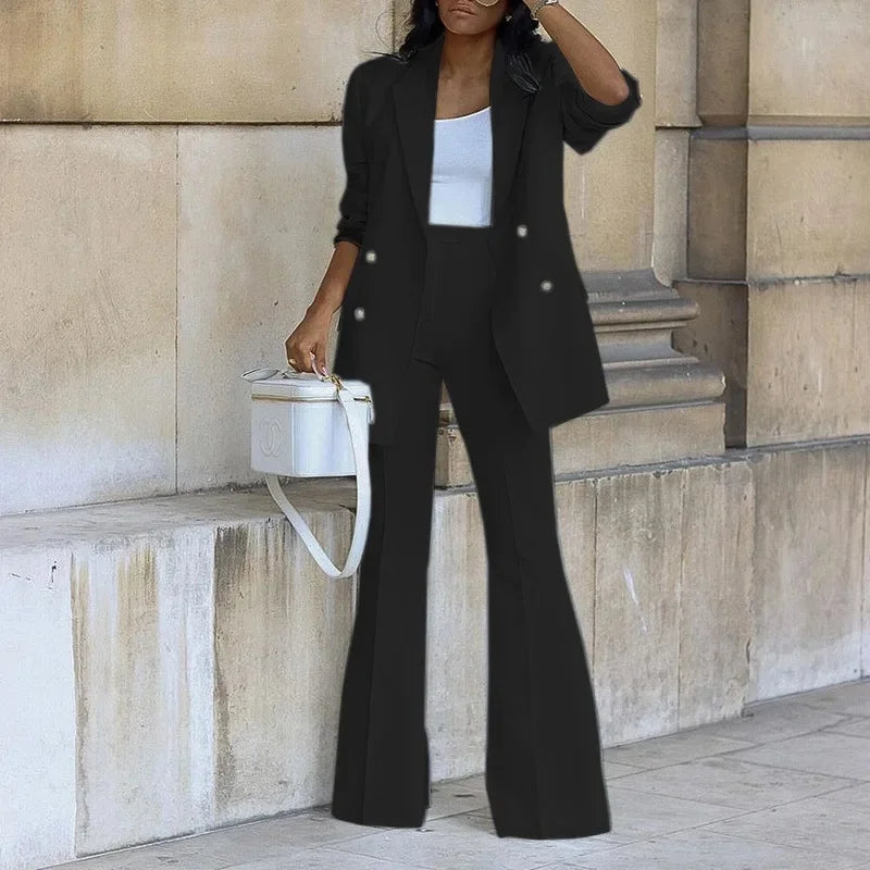 Traje Mujer Chaqueta Larga Elegante