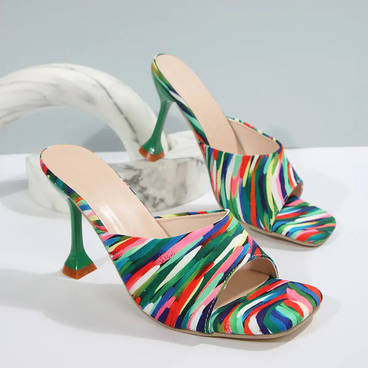 Zapato de Tacón Arte Abstracto - Vestiria