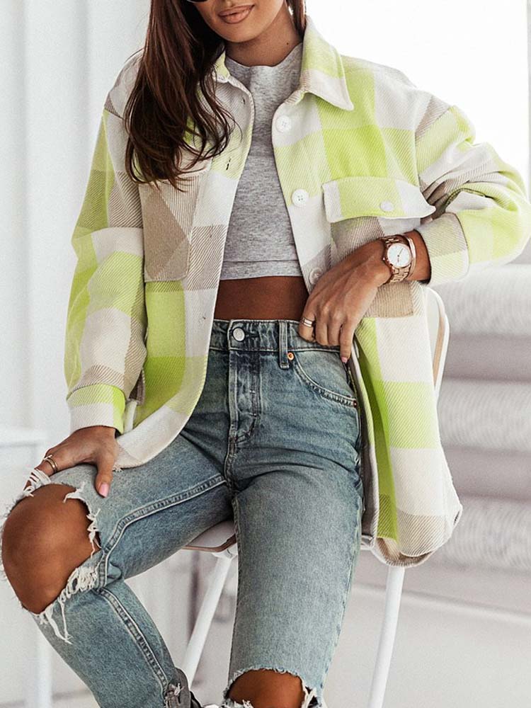 Blusa Cuadros Estilosa Mujer