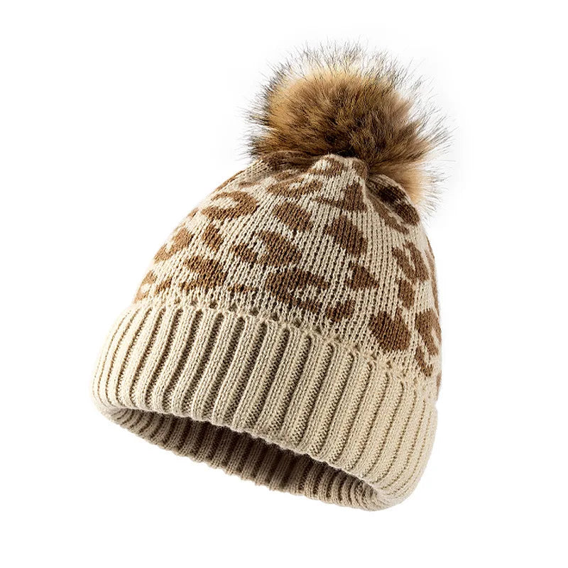 Gorro de Punto Mujer con Pompon Cómodo