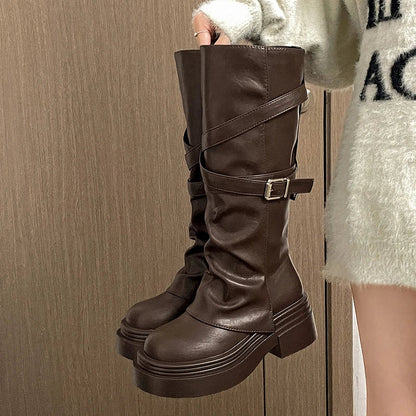 Botas Cuero Tobillero Estilo Rústico Unisex - Vestiria