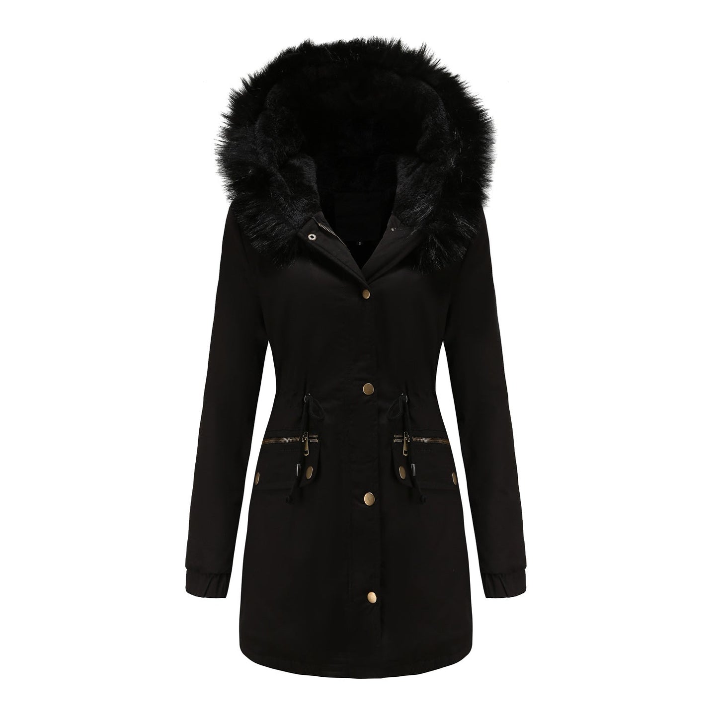 Chaquetón Mujer Piel Imitación Cuello Alto