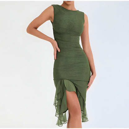 Vestido Midi con Encaje Romántico