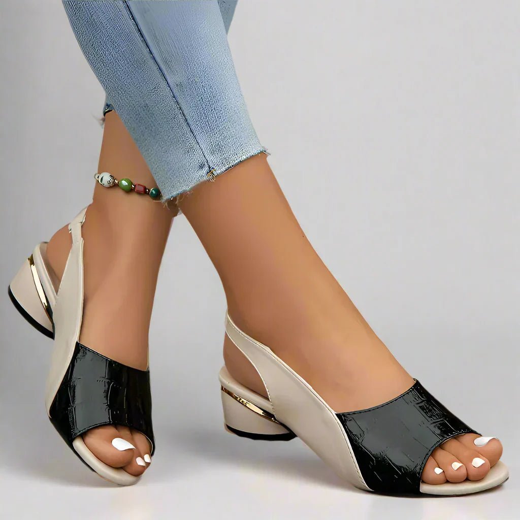 Sandalias Mujer Verano con Piel Exótica