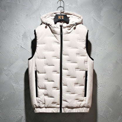 Chaleco Abultado Con Capucha Impermeable