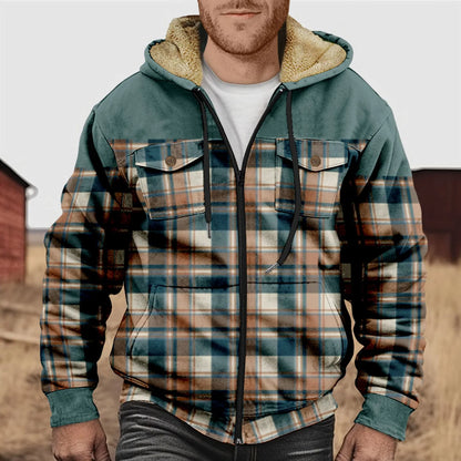 Camisa Hombre Franela Acogedora con Capucha