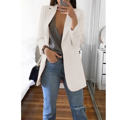 Chaquetón mujer elegante con corte abierto