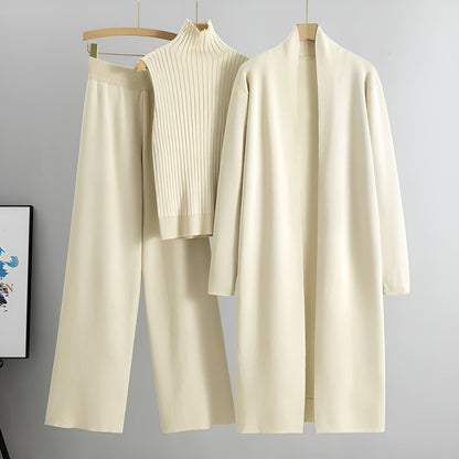 Conjunto Clásico de 3 Piezas Elegante Mujer