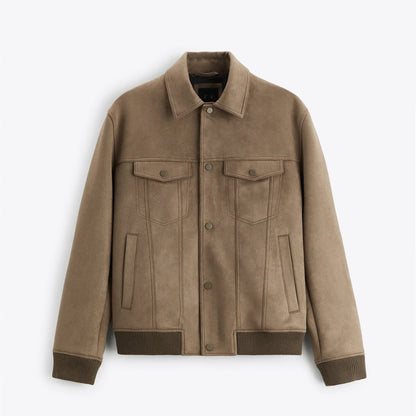 Chaqueta Hombre Piel Sintética Elegante