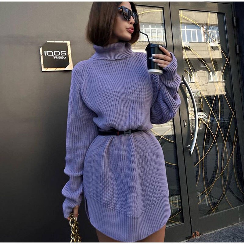 Jersey Punto Cuello Alto Mujer