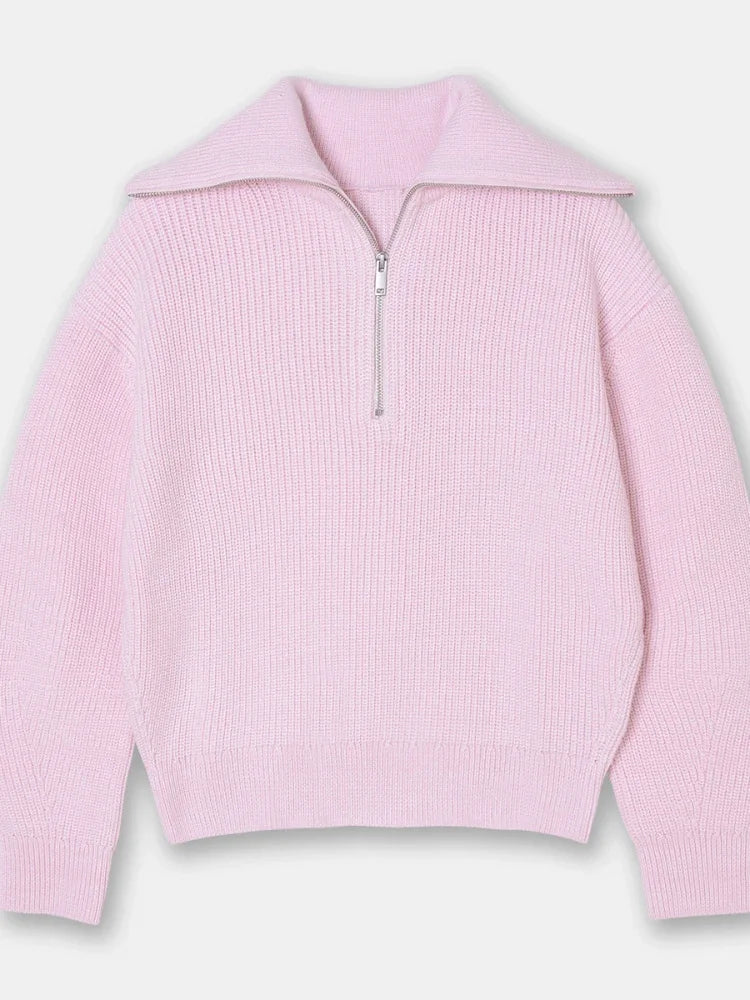 Suéter Mujer Cuello Alto Rayas Moda Invierno