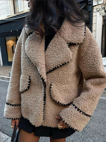 Chaqueta Teddy Suave y Amplia Invierno Mujer