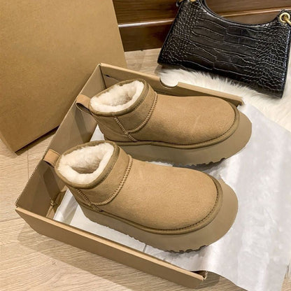 Botas de Pelo Sintético con Plataforma Alta Mujer - Vestiria
