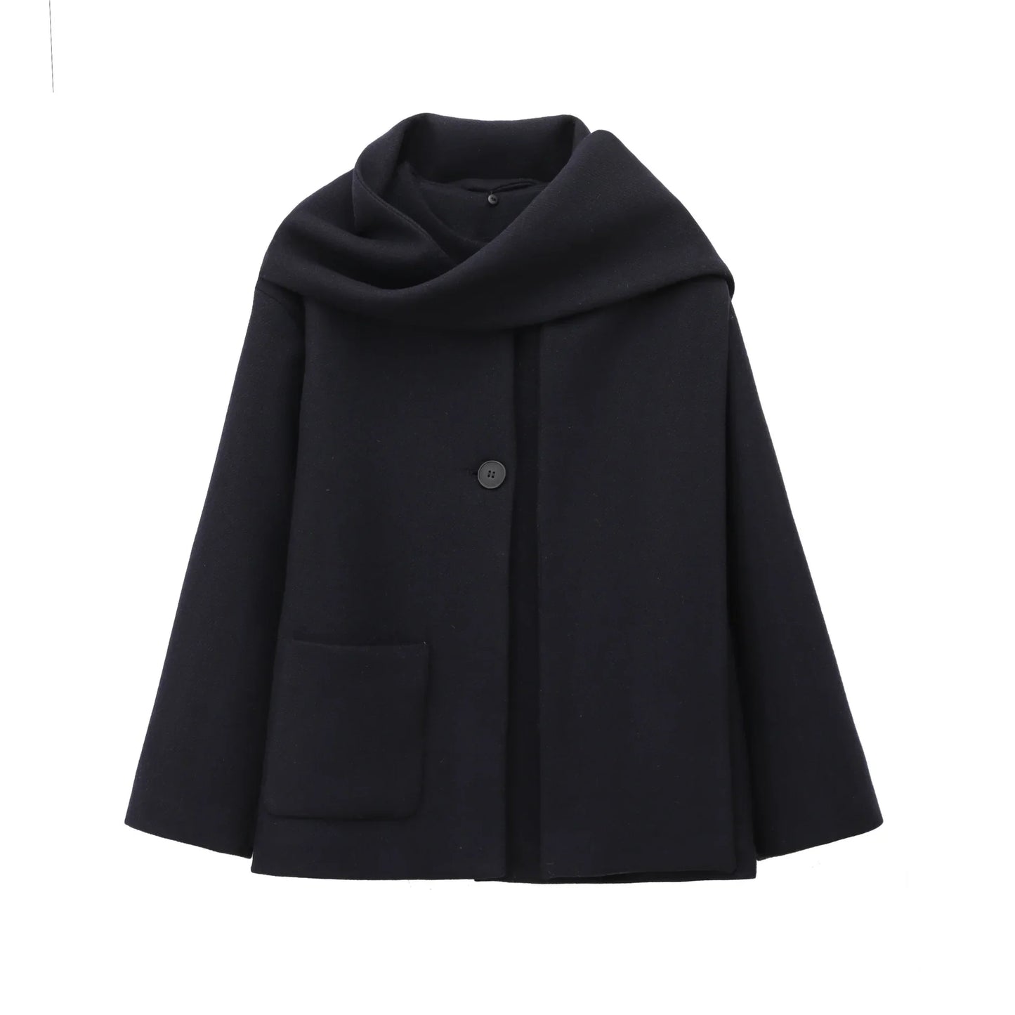 Chaquetón Mujer Elegante Cuello Alto - Nèora