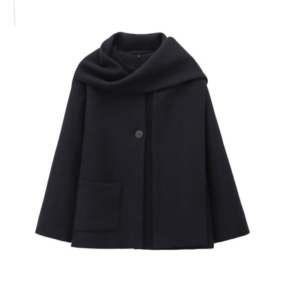 Chaquetón Mujer Elegante Cuello Alto - Nèora