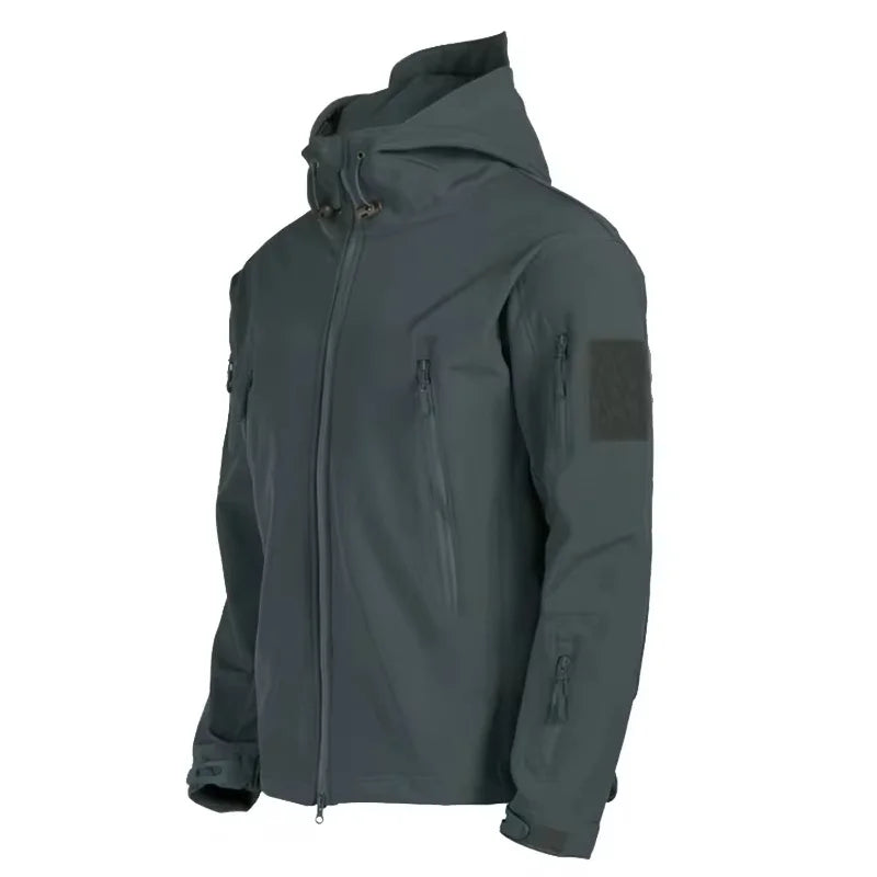 Chaqueta Táctica Hombre Impermeable con Capucha