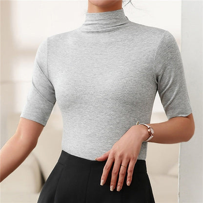 Sudadera Cuello Alto Suave Sin Costuras
