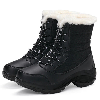 Botines Cuero Cálido Forro Peludo Invierno - Vestiria