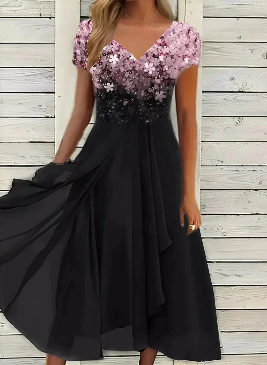 Vestido de Noche de Mujer Gasa Elegante