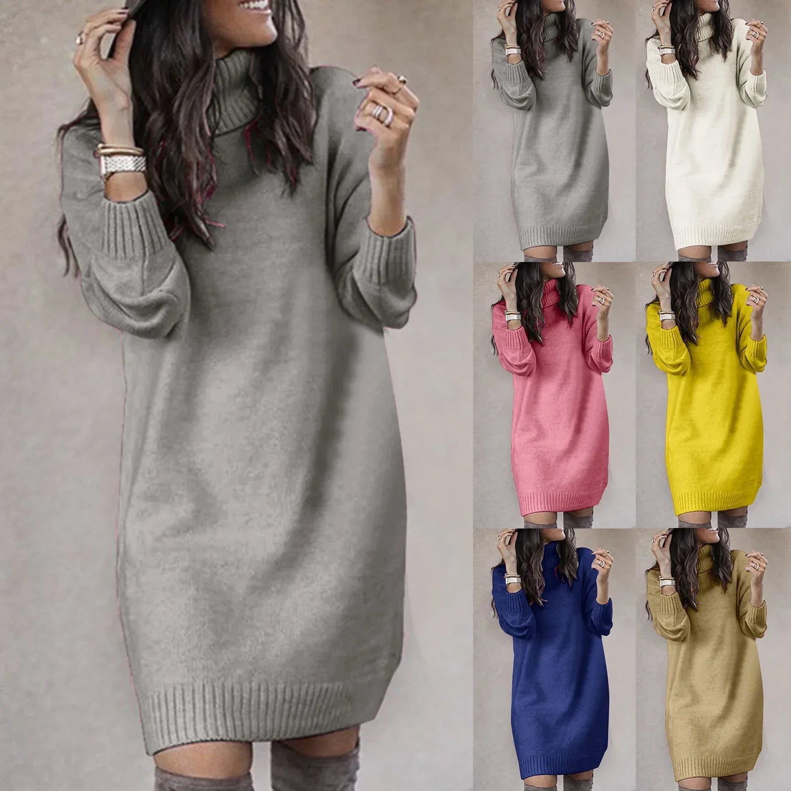Vestido Cálido Invierno Mujer - Vestiria