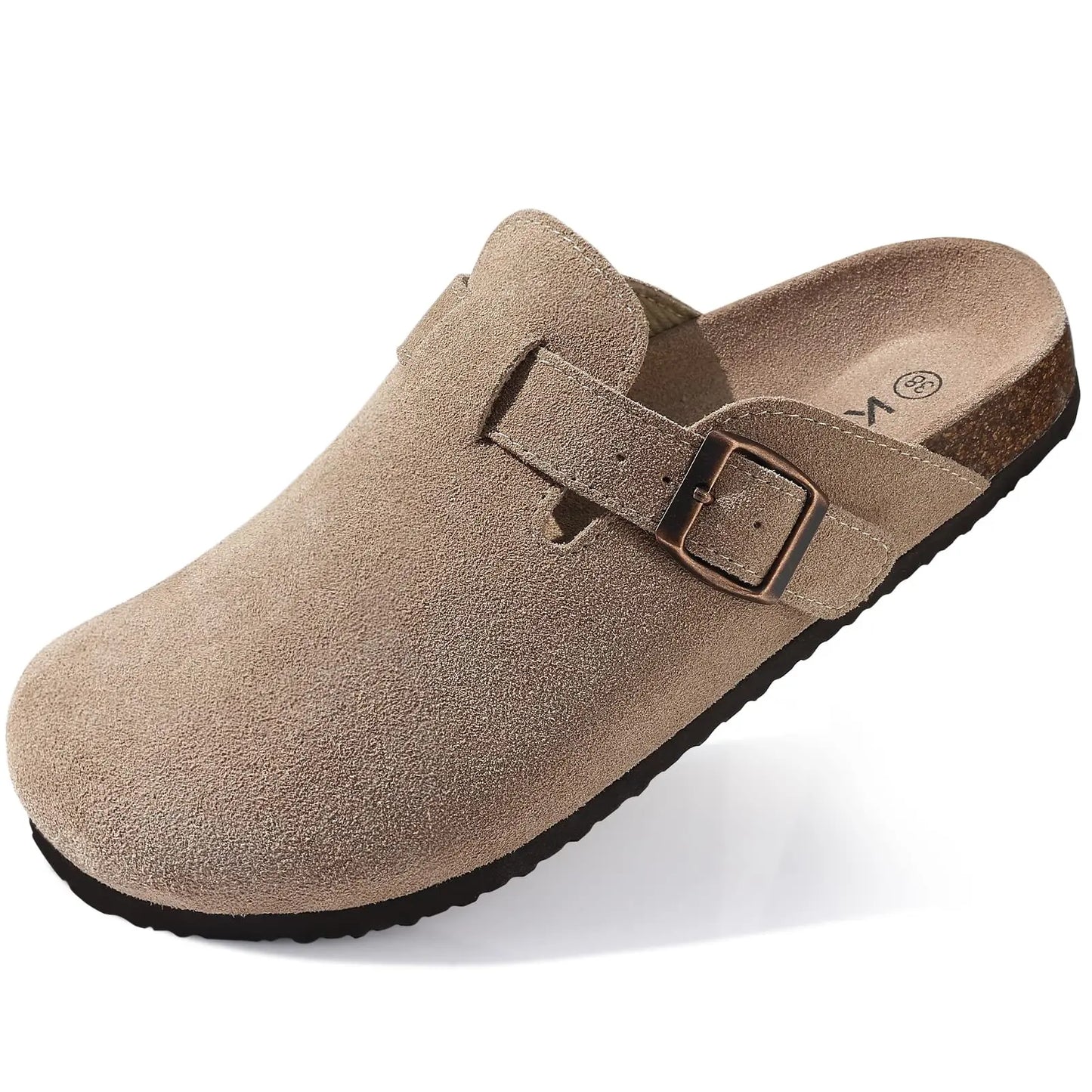 Zuecos de Cuero Natural Cómodos