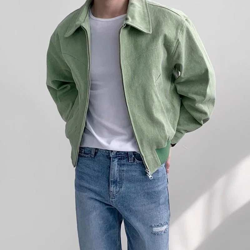 Chaqueta Hombre Estilo Retro Cremallera