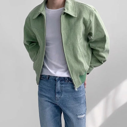 Chaqueta Hombre Estilo Retro Cremallera