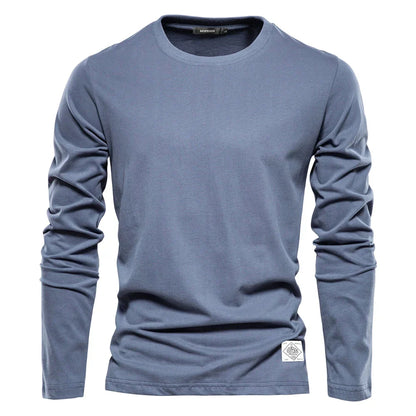 Camiseta Hombre Manga Larga Cuello Redondo Clásica