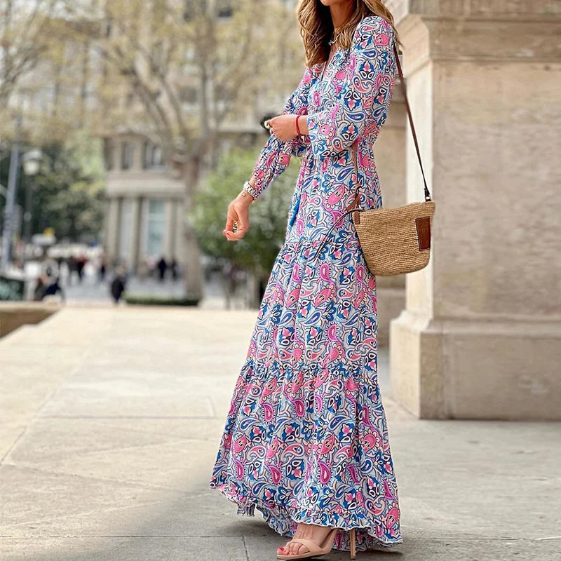Vestido Boho Estampado Floral Gran Talla