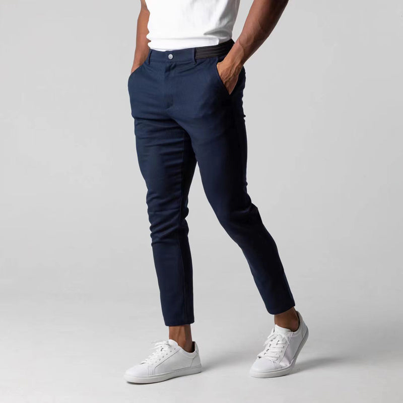 Pantalones Hombre Gris Clásicos Estrechos - Vestiria