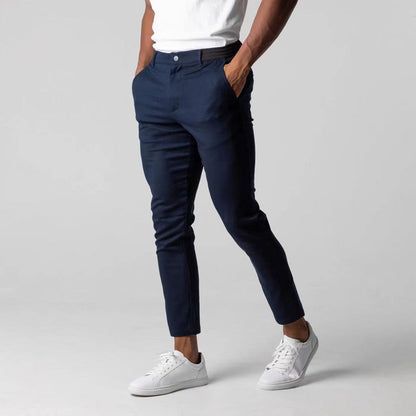 Pantalones Hombre Gris Clásicos Estrechos - Vestiria