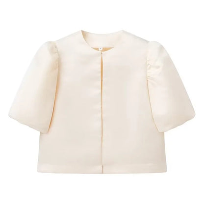 Camisa Mujer Mangas Cortas Florales Elegante