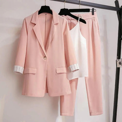 Traje Chaqueta Mujer 3 Piezas Clásico
