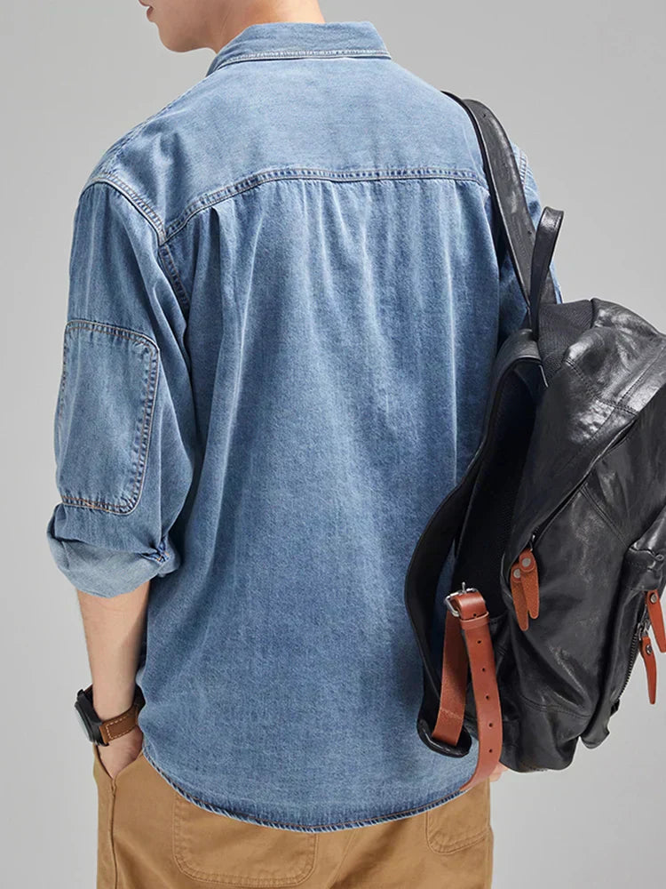 Camisa cowboy fuerte manga larga hombre - Vestiria