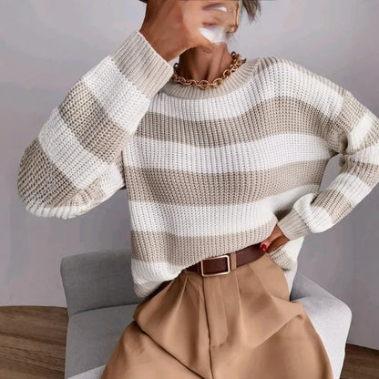 Sudadera Cachemir Rayas Mujer Invierno