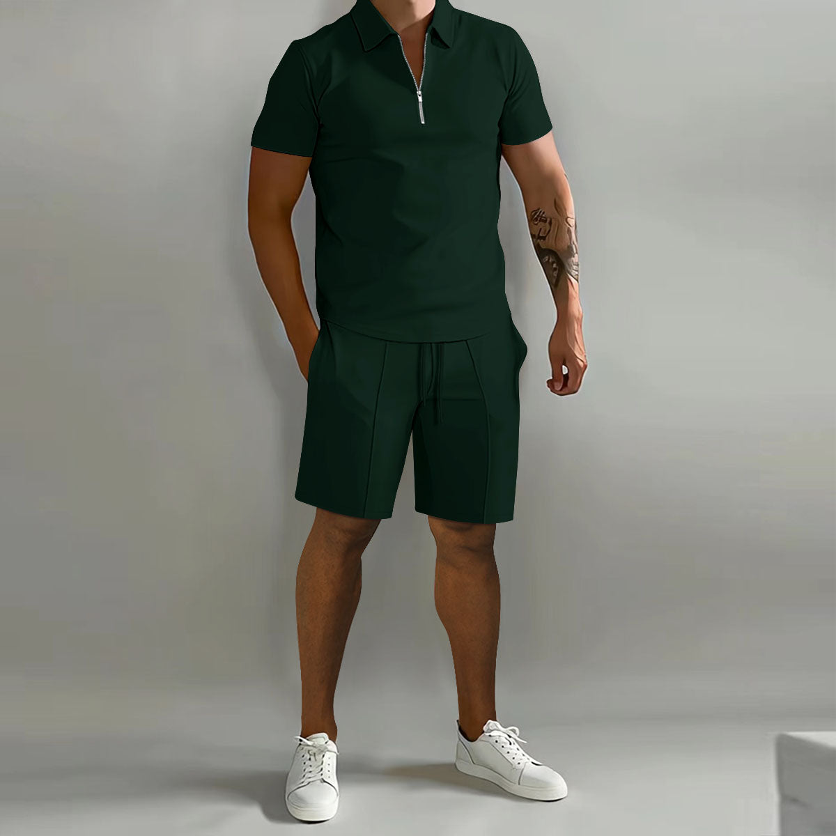 Traje de verano hombre polo y shorts deportivo